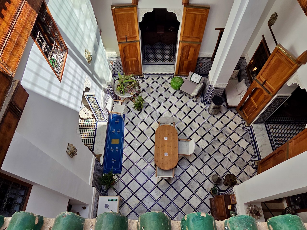 Copy of Fez Real Estate – 33 FOR SALE Restored 6-Bedroom Riad — Potential Guesthouse